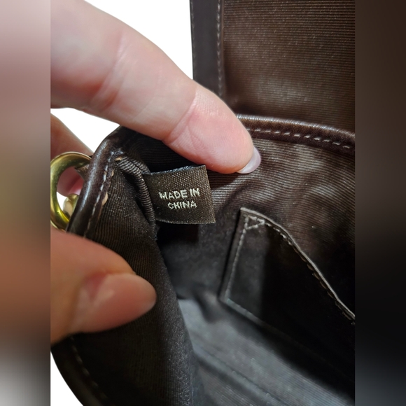 Coach Vintage Signature Canvas Flap Wristlet Khaki Brown Brass HW - Picture 3 of 12